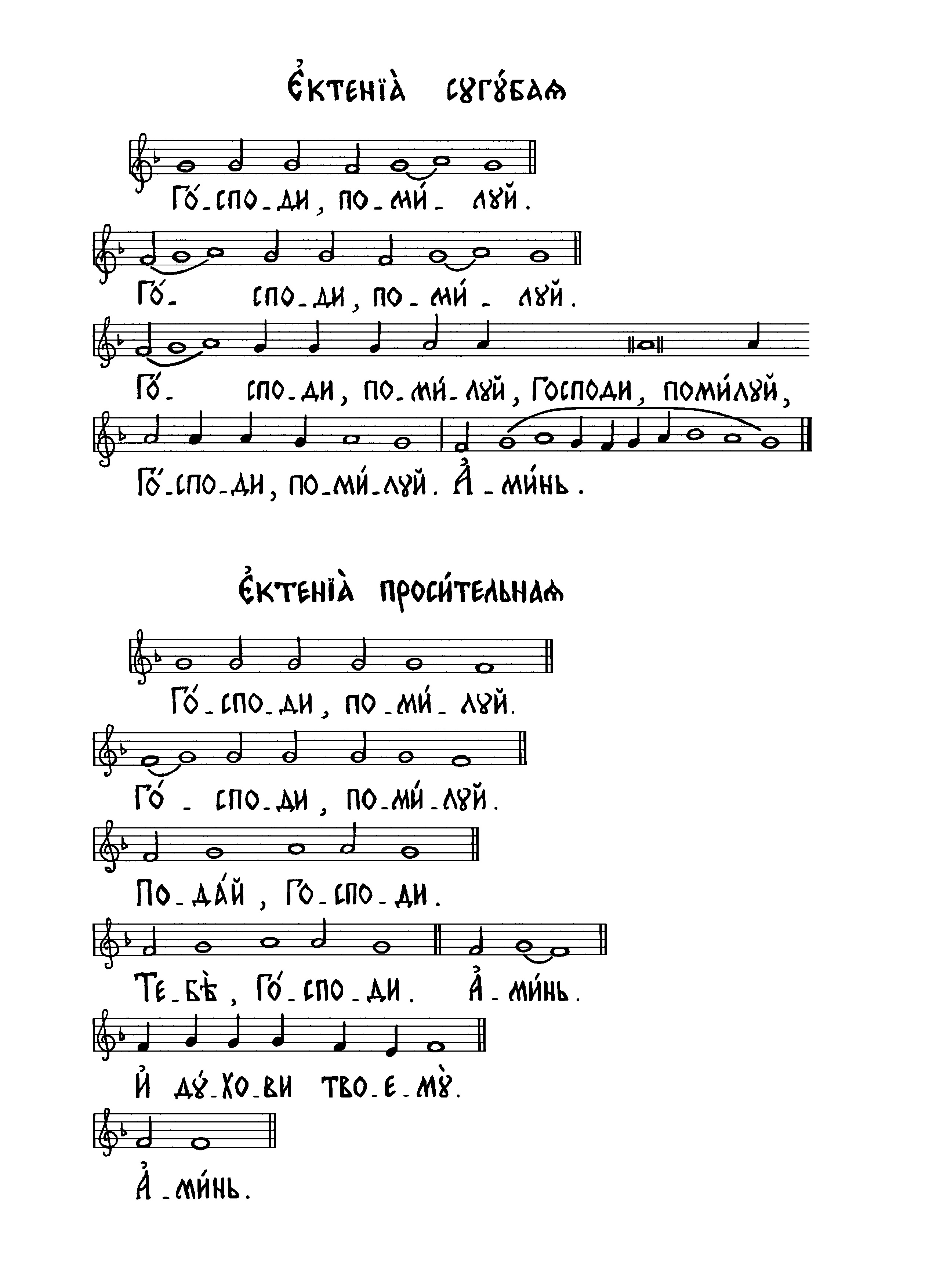16 Ектении сугубая (знам) и просительная (мал знам + сол)