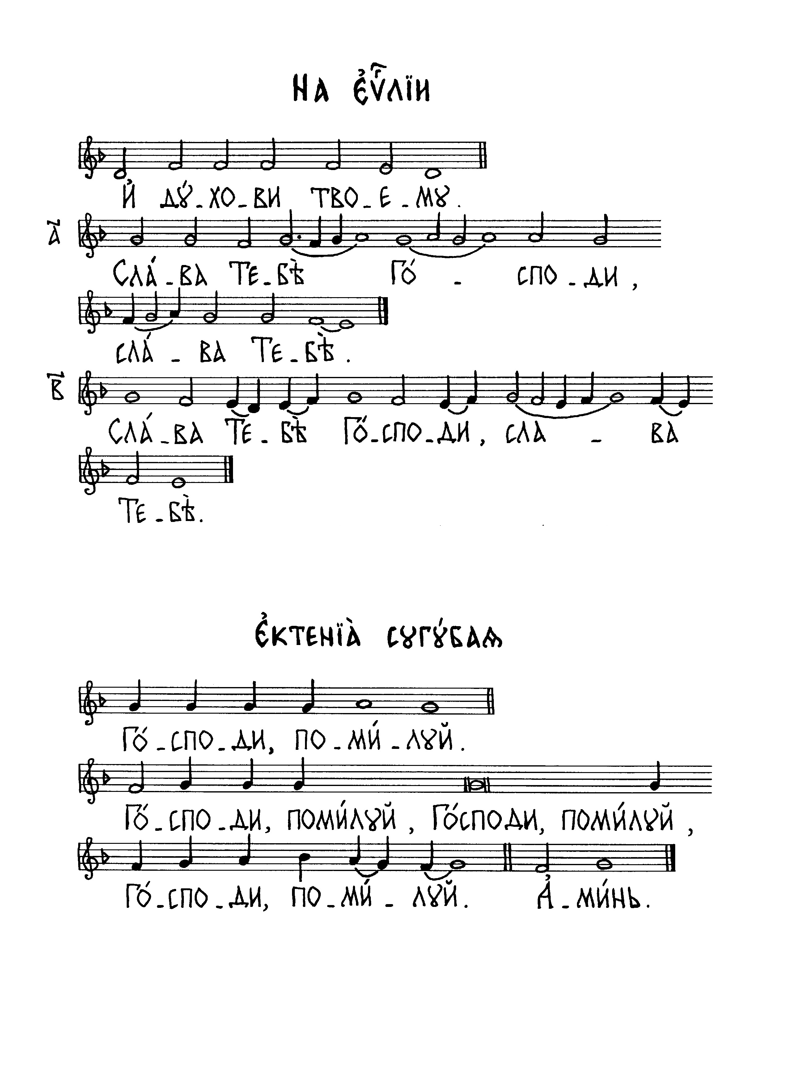 19 На Евангелии (знам). Ектения сугубая (знам)