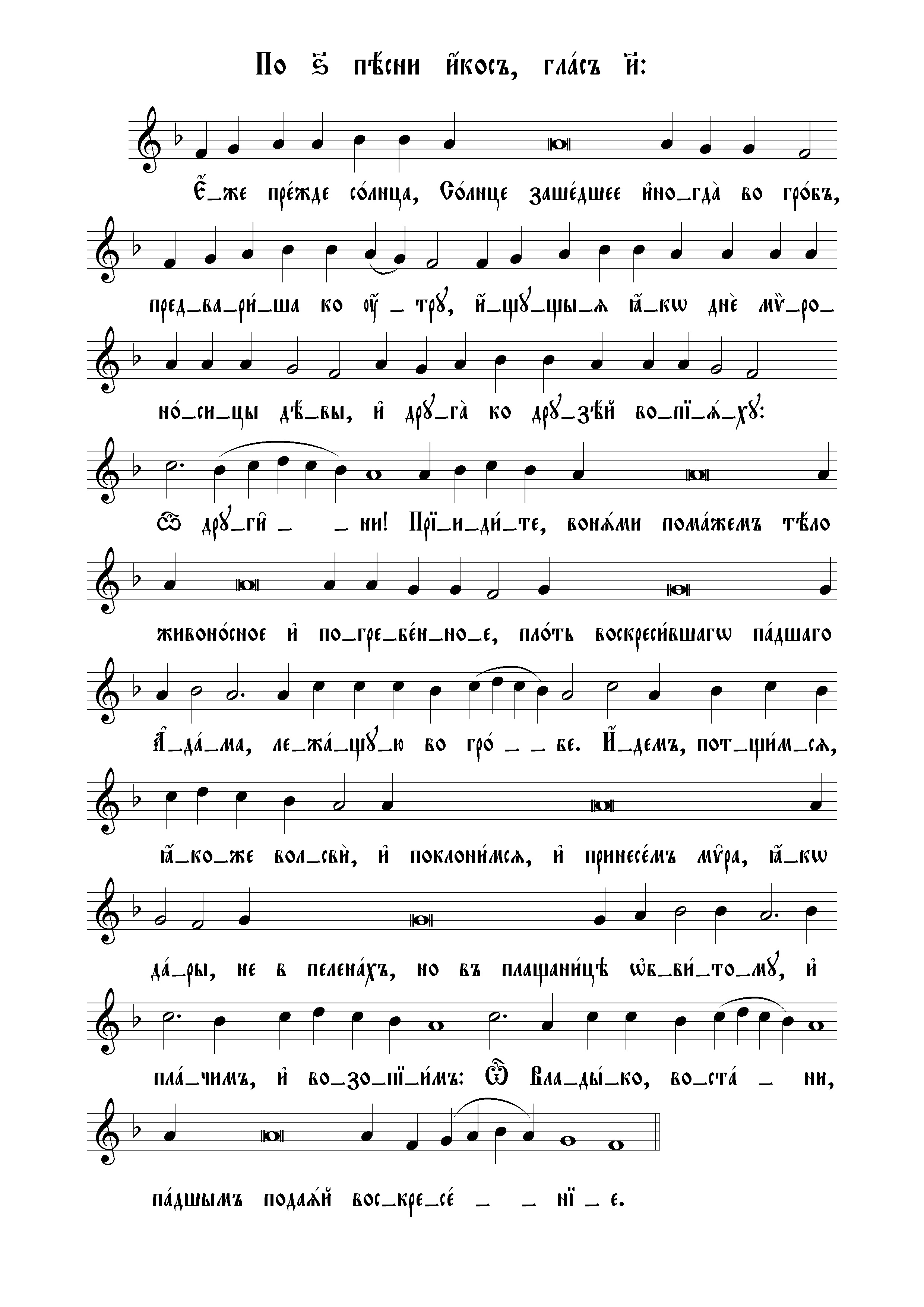 36. Икос канона Пасхи (вал)